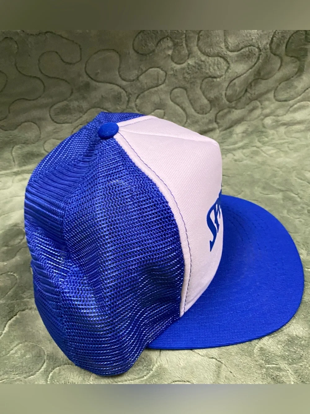 Spalding Blue and White Logo Trucker Hat